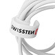 Swissten Câble USB-C 2 en 1 pour Smartwatch 2.5W / USB-C Power Delivery 60W 1.2m Blanc pas cher
