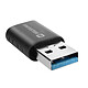 Swissten Adaptateur USB Mâle 3.0 vers USB-C Transfert de Données et Charge Noir - Adaptateur USB Mâle 3.0 vers USB Type C de meilleure qualité, signé Swissten