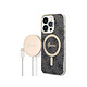 Guess Bundle Coque pour iPhone 14 Pro Magsafe 4G et Chargeur Sans Fil Qi Magsafe 15W Gris La coque offre une protection optimale contre les chocs, les rayures et les salissures