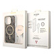 Guess Bundle Coque pour iPhone 14 Pro Magsafe 4G et Chargeur Sans Fil Qi Magsafe 15W Marron pas cher