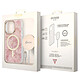 Guess Bundle Coque pour iPhone 14 Pro Max Motif Jungle et Chargeur Sans Fil Qi MagSafe Rose pas cher