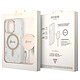 Guess Bundle Coque pour iPhone 14 Pro Motif Marbré et Chargeur Sans Fil Qi Magsafe 15W Blanc pas cher