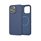 Avis MW Coque pour iPhone 16 Pro Max MagSafe Silicone Oléophobe et Anti-rayures Bleu