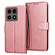 Avizar Étui pour Xiaomi 14T Clapet Portefeuille et Support Vidéo Stable Étui à clapet en cuir vegan Rose Gold, conçu pour garder l'état neuf de votre Xiaomi 14T