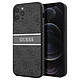 Guess Coque pour Apple iPhone 12 Pro Max Stripe Gris Coque conçue sur mesure pour Apple iPhone 12 Pro Max