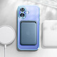 Avis Avizar Coque MagSafe pour iPhone 16 Silicone Contour Chromé Bleu clair