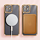 Avizar Coque Diamant pour iPhone 12 Protection MagSafe Contour Strass pas cher