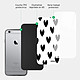 Acheter Evetane Coque en verre trempé iPhone 6 Plus / 6S Plus Coeurs Noirs .