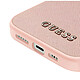 Guess Coque pour Apple iPhone 13 Pro PU Saffiano 4G Rose pas cher