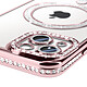 Avis Avizar Coque Diamant pour iPhone 13 Protection MagSafe Contour Strass Rose champagne