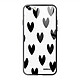 Evetane Coque en verre trempé iPhone 6 Plus / 6S Plus Coeurs Noirs . Coque en verre trempé iPhone 6 Plus / 6S Plus Coeurs Noirs Ecriture Tendance et Design .