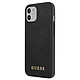 Guess Coque pour Apple iPhone 12 Mini Saffiano Noir Coque conçue sur mesure pour Apple iPhone 12 Mini