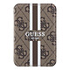 Guess Porte-cartes avec Fixation Magnétique Stripes Magsafe Marron Un porte-cartes pouvant stocker jusqu'à 2 cartes au format carte de crédit