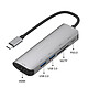 Avis Avizar Hub 6en1 HDMI4K SD Micro-SD USB3.0 USB-C vers USB Type-C Gris