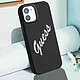 Acheter Guess Coque pour Apple iPhone 12 Mini Collection Silicone Vintage en TPU Noir