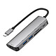 Avizar Hub 6en1 HDMI4K SD Micro-SD USB3.0 USB-C vers USB Type-C Gris Ce Hub 6en1 gris de marque EKO vers USB-C pour permet de connecter ne nombreux accessoires et câbles à votre port USB Type-C