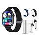 Avizar Pack Flash Montre Connectée IP67 Modèle Inspiria et Écouteurs TWS Modèle Jeez Noir - Ce pack Flash contient ce qu'il vous faut dans les domaines Smartwear et audio, étant composé d'une montre connectée noir et d'écouteurs TWS et noir gris