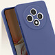 Acheter Avizar Coque pour Oppo Reno 12F Silicone Souple Mate Bleu nuit