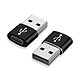 Avizar Lot de 3 Adaptateurs USB Type-C vers USB 3.0 Plug and Play Compacts Noir - Cet adaptateur noir de marque EKO USB-C vers USB 3.0 pour permet de connecter vos câbles USB Type-C ou tout autre périphérique à votre port USB