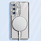 Avizar Coque Diamant pour Samsung Galaxy S24 Plus MagSafe Contour Strass Argent pas cher