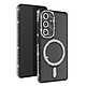 Avizar Coque Diamant pour Samsung Galaxy S24 MagSafe Contour Strass Noir Coque diamant contour noir onyx strassé, habillant votre Samsung S24 de manière luxueuse et élégante