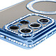 Avis Avizar Coque Diamant pour Samsung Galaxy S24 Ultra MagSafe Contour Strass Bleu clair
