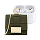 IDEAL OF SWEDEN Mini Sac pour AirPods Toute Génération Modèle Braided avec Bandoulière Ajustable Kaki Conçu pour s'adapter parfaitement à toutes les générations d'AirPods