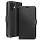 Mayaxess Étui pour iPhone 16 Plus Portefeuille avec Dragonne Noir Étui Noir signé Mayaxess, offrant une défense intégrale pour votre iPhone 16 Plus