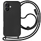 Avizar Coque Cordon Semi Rigide Soft touch pour iPhone 16 Pro Max Noir Coque en silicone rigide pour une protection fiable contre les chocs et les rayures de votre iPhone 16 Pro Max