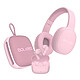 Avizar Pack Audio 3-en-1 Casque Stéréo Malaga / Enceinte Bluetooth / Écouteurs Valencia Rose - Ce pack audio Bolaris rose offre une solution 3-en-1 complète pour tous les amateurs de musique