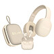 Avizar Pack Audio 3-en-1 Casque Stéréo Malaga / Enceinte Bluetooth / Écouteurs Valencia Beige - Ce pack audio Bolaris beige offre une solution 3-en-1 complète pour tous les amateurs de musique