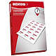 KORES paquet de 1600 Etiquettes universelles 105 x 37 mm blanc sur 100 feuilles Etiquette multi-usages
