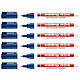 EDDING Marqueur Permanent 404 Bleu Pointe Extra Fine 0,75 mm x 6 Marqueur permanent