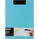APLI Porte Bloc en Polypropylène et Mousse Bleu Ciel A4 Porte-bloc