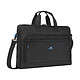 Rivacase Sacoche pour Ordinateur Portable 17,3" 2 Compartiments avec Sangle Amovible Noir Offre une protection maximale contre les chocs et les rayures, vous permettant de transporter votre appareil en toute sécurité