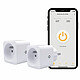 Priska FR Dual Pack - Lot de 2 Prises Wi-Fi avec compteur de consommation Priska FR Dual Pack - Lot de 2 Prises Wi-FI + BT, 16A, compteur de consommation, programmes, minuteries et scénarios compatible Alexa et Google Home
