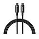 Baseus Câble de Charge et Transfert USB-C-USB-C 240W 1m Noir Un câble de charge et de synchronisation de données avec une puissance de 240W