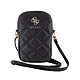 Guess Pochette Universelle pour Téléphone Matelassée avec Bandoulière et Logo 4G Noir Conçue avec du cuir polyuréthane de qualité, cette pochette portefeuille noire de marque Guess protège votre téléphone des rayures inopinées au quotidien