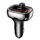 Avizar Chargeur voiture 50W Transmetteur FM Double Port USB-A et Port USB-C Noir Ce chargeur voiture Bluetooth 5.0 Transmetteur FM 50W vous permet de recharger dans votre véhicule jusqu'à 3 périphériques simultanément