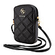Avis Guess Pochette Universelle pour Téléphone Matelassée avec Bandoulière et Logo 4G Noir