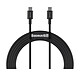 Baseus Câble de Charge et Transfert USB-C-USB-C 100W 2m Noir - Un câble de charge et de synchronisation de données avec une puissance de 100W