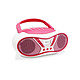 Mooov 477410 - Lecteur CD Pop Pink avec radio FM et port USB Son  stéréo 2 x 3 W / Sortie casque 3,5 mm (32 ?)  Radio FM  recherche automatique des stations et pistes programmables