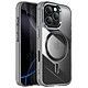Avizar Coque MagSafe pour iPhone 16 Pro Dos Cristal Color Noir Coque Cristal Color alliant transparence cristaline et détails colorés raffinés pour sublimer votre iPhone 16 Pro