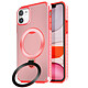 Avizar Coque MagSafe pour iPhone 11 Antichoc avec Support Pliable Rouge Coque renforcée bimatière avec intérieur en silicone souple et extérieur en polycarbonate rigide pour votre iPhone 11