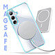Avis Avizar Coque MagSafe pour Samsung S24 Plus et S25 Plus Dos Cristal Color Bleu