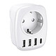 Avis Adaptateur voyage UE/UK - 4 ports USB - Blanc - Voltman