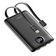 VEGER - VEGER - Batterie externe avec écran LCD - Capacité 10000mAh(38.5 Wh) - Chargement rapide PD22.5W | Câbles intégrés - Entrées 1x P. Câble Light