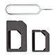Colorfone Adaptateur carte SIM Convertisseur Nano SIM Micro SIM Pic d'extraction Noir Garantie 3 mois, SAV irréprochable