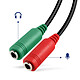 Avis Akyga Adaptateur Audio Jack 3.5 mm TRRS vers Double Jack Casque et Micro Noir