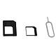 Colorfone Adaptateur carte SIM Convertisseur Nano SIM Micro SIM Pic d'extraction Noir pas cher